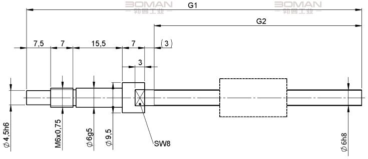 STEINMEYER施坦梅尔 1214/2.6.65.105 施坦梅尔滚珠丝杆结构图
