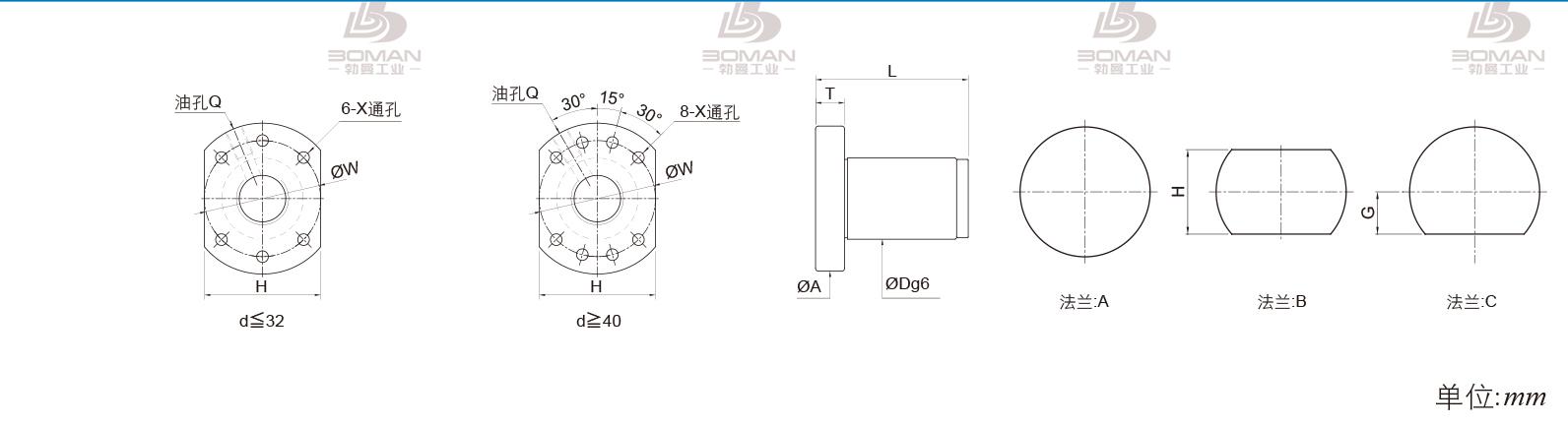 PMI FSDU5010F-4P pmi滚珠丝杠的轴环作用